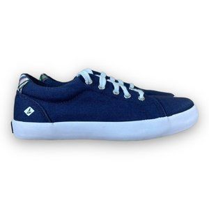 Sperry Tuck LTT Canvas Sneakers SCK262750 Low Top Lace Up Blue White Youth 13M